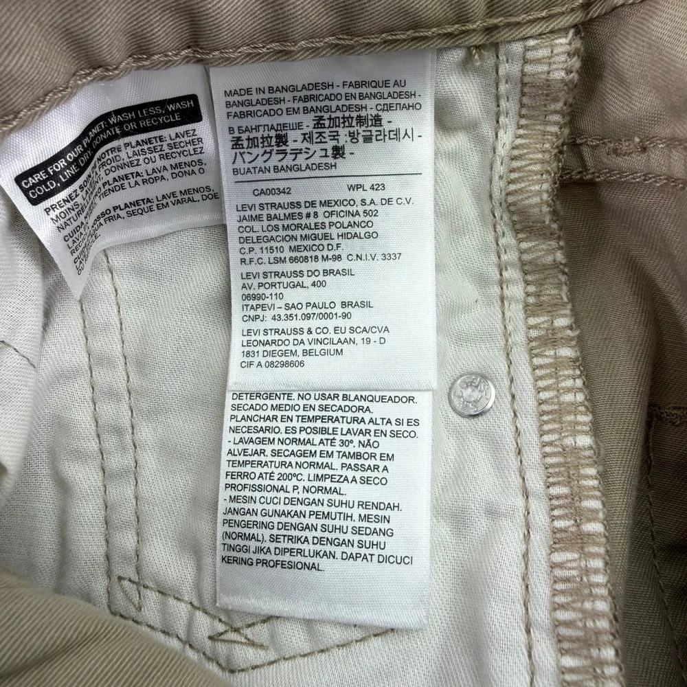 Levis Jeans Mens 30x32 (Fits 31x31.5) Khaki 514 Straight Regular Cotton